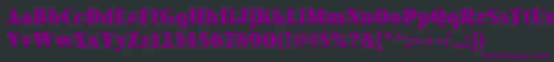 JimbostdBlackcondensed Font – Purple Fonts on Black Background