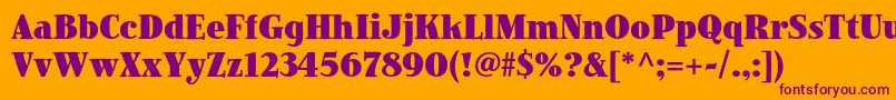 Police JimbostdBlackcondensed – polices violettes sur fond orange