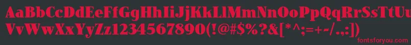 JimbostdBlackcondensed Font – Red Fonts on Black Background