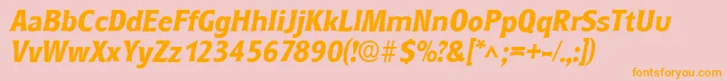 RoundestBoldItalic Font – Orange Fonts on Pink Background