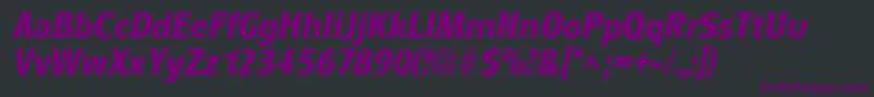 RoundestBoldItalic Font – Purple Fonts on Black Background