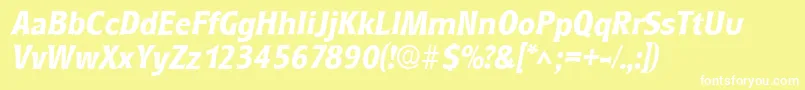 RoundestBoldItalic Font – White Fonts on Yellow Background