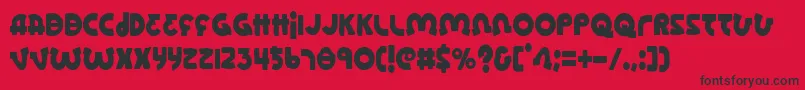 Lionelc Font – Black Fonts on Red Background