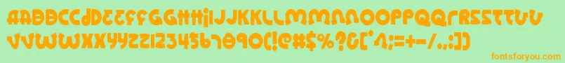 Lionelc Font – Orange Fonts on Green Background