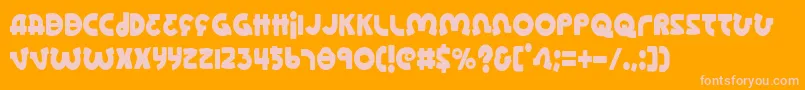 Lionelc Font – Pink Fonts on Orange Background