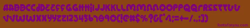 Lionelc Font – Purple Fonts on Brown Background