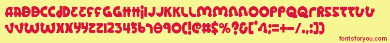 Lionelc Font – Red Fonts on Yellow Background