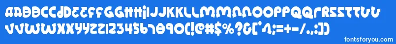 Lionelc Font – White Fonts on Blue Background