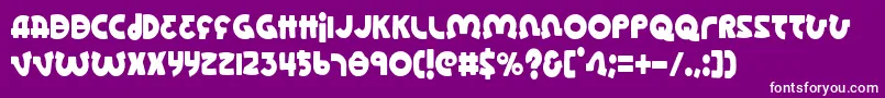 Lionelc Font – White Fonts on Purple Background