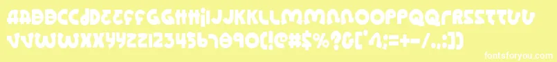 Lionelc Font – White Fonts on Yellow Background