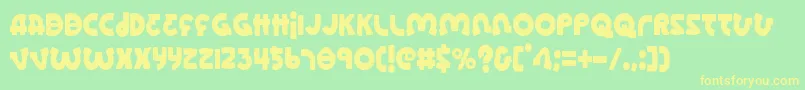 Lionelc Font – Yellow Fonts on Green Background