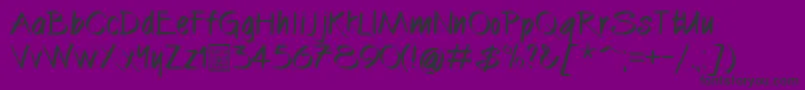 CallibrushDemo Font – Black Fonts on Purple Background