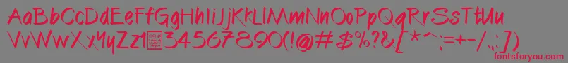 CallibrushDemo Font – Red Fonts on Gray Background