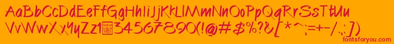 CallibrushDemo Font – Red Fonts on Orange Background