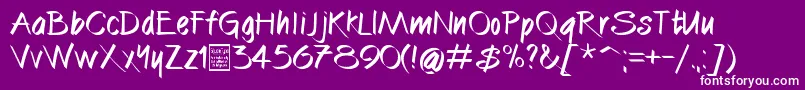 CallibrushDemo Font – White Fonts on Purple Background