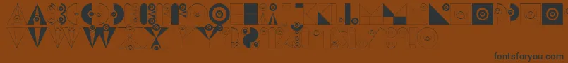 Weitere Informationen zur BadabumHappyloverstown.Eu-Schriftart BadabumHappyloverstown.Eu-Schriftart – Schwarze Schriften auf braunem Hintergrund