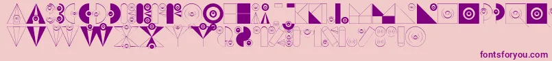 BadabumHappyloverstown.Eu Font – Purple Fonts on Pink Background