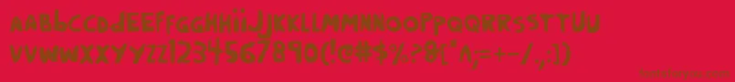 CrappityCrapCrapCond Font – Brown Fonts on Red Background