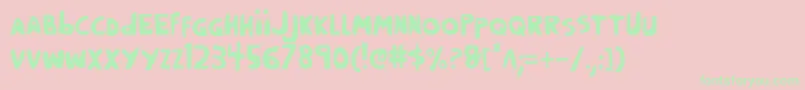 CrappityCrapCrapCond Font – Green Fonts on Pink Background