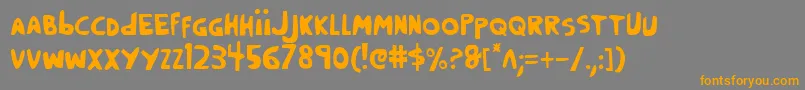 CrappityCrapCrapCond Font – Orange Fonts on Gray Background
