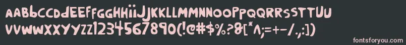 CrappityCrapCrapCond Font – Pink Fonts on Black Background