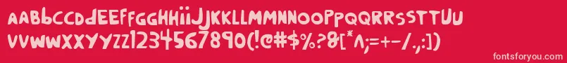 フォントCrappityCrapCrapCond – 赤い背景にピンクのフォント
