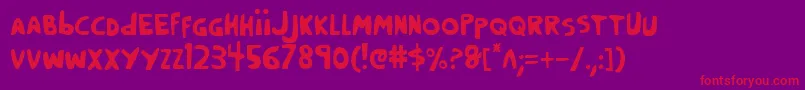 CrappityCrapCrapCond Font – Red Fonts on Purple Background