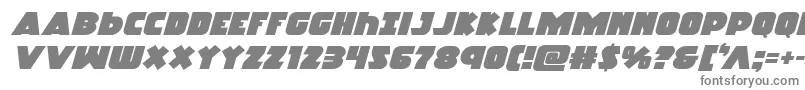 Racketsquadexpandital Font – Gray Fonts on White Background