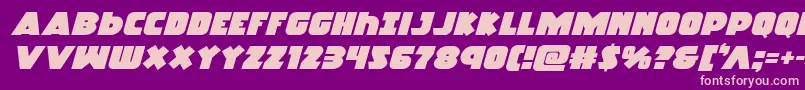 Racketsquadexpandital Font – Pink Fonts on Purple Background