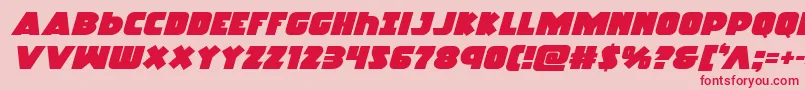 Racketsquadexpandital Font – Red Fonts on Pink Background