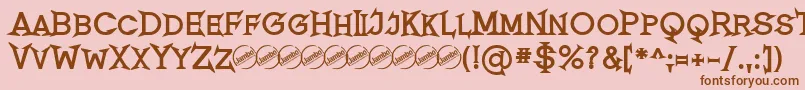 RomanicumBold Font – Brown Fonts on Pink Background