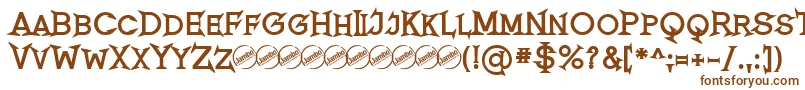 RomanicumBold-fontti – ruskeat fontit valkoisella taustalla
