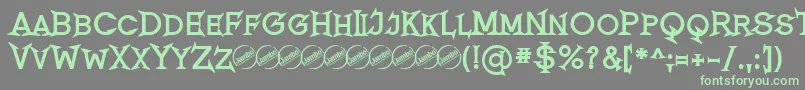 RomanicumBold Font – Green Fonts on Gray Background