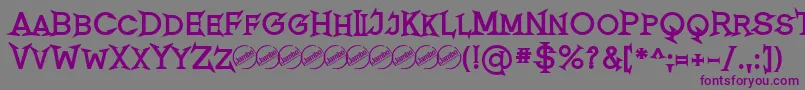 RomanicumBold-Schriftart – Violette Schriften auf grauem Hintergrund