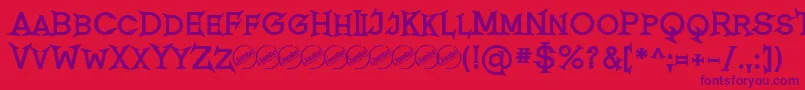 RomanicumBold Font – Purple Fonts on Red Background