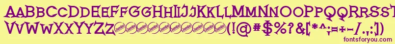 More about RomanicumBold Font RomanicumBold Font – Purple Fonts on Yellow Background