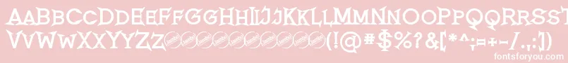 RomanicumBold-Schriftart – Weiße Schriften auf rosa Hintergrund