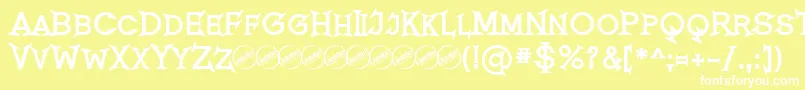 RomanicumBold Font – White Fonts on Yellow Background