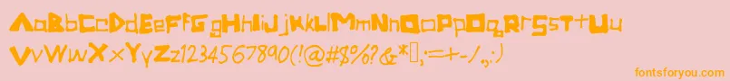 Tronica Font – Orange Fonts on Pink Background