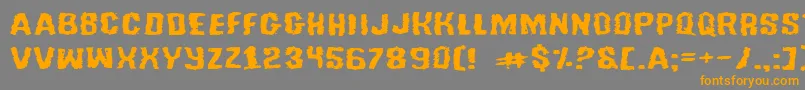 Tusslee Font – Orange Fonts on Gray Background