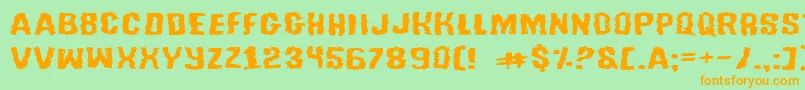 Tusslee Font – Orange Fonts on Green Background