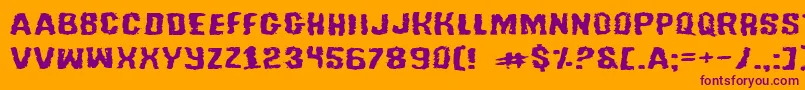 Tusslee Font – Purple Fonts on Orange Background