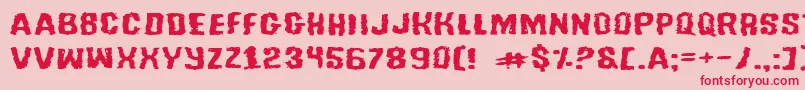 Tusslee Font – Red Fonts on Pink Background