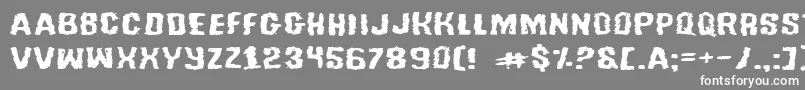 Tusslee Font – White Fonts on Gray Background