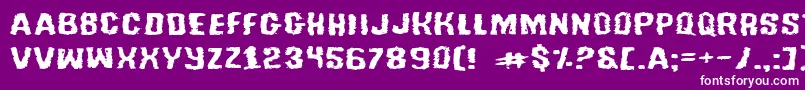 Tusslee Font – White Fonts on Purple Background