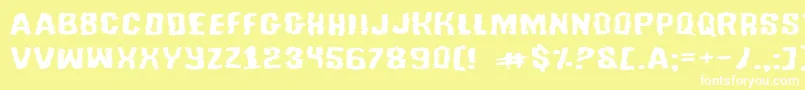 Tusslee Font – White Fonts on Yellow Background
