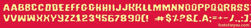 Tusslee Font – Yellow Fonts on Red Background