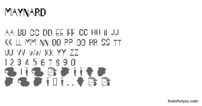Шрифт Maynard – алфавит, цифры, специальные символы