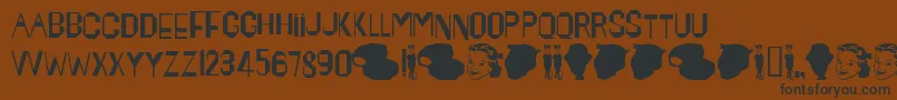 Maynard Font – Black Fonts on Brown Background