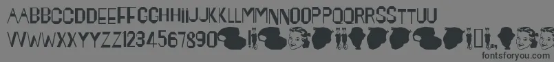 Czcionka Maynard – czarne czcionki na szarym tle